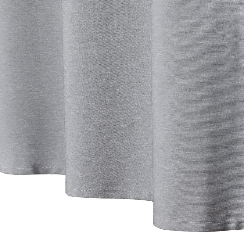 WEST LAKE Grey Color Block Shower Curtain, Water Resisitant Washable Polyester Fabric DÃ©cor, Colorblock Bathroom Curtain Grommet Top, 70''x72'',NO Hook,Gray and Off White - Image 3